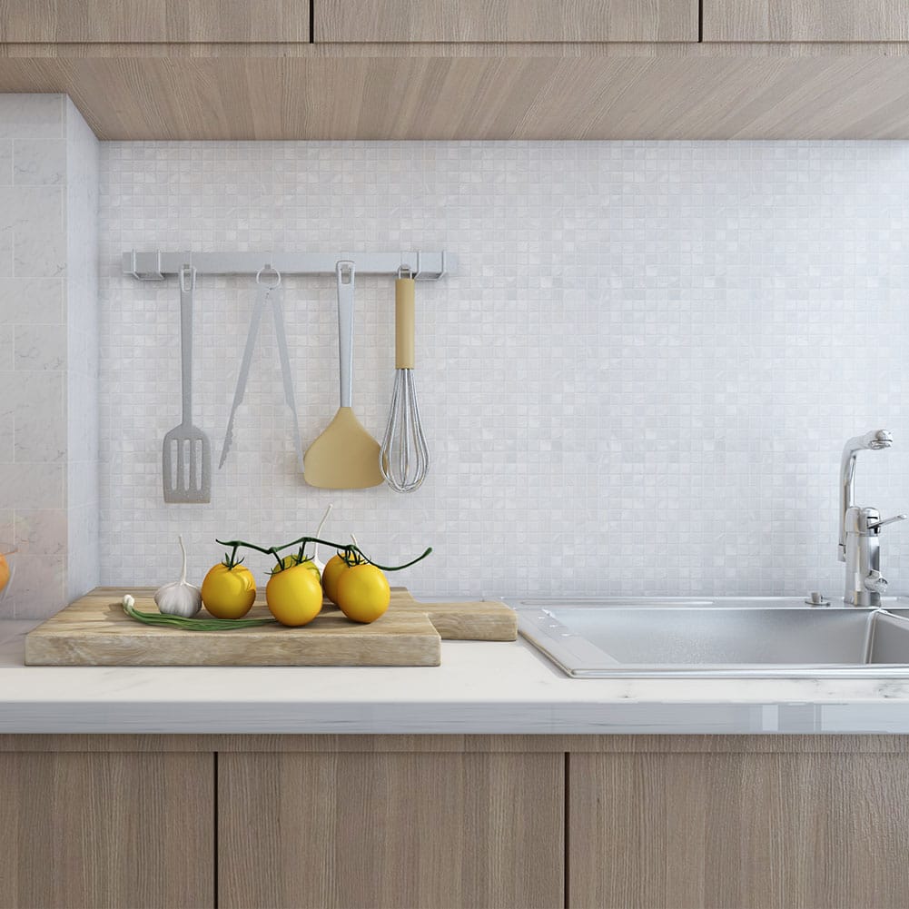 Mother of Pearl Shell Square Mosaic Tile (Super White, 10-Pack)